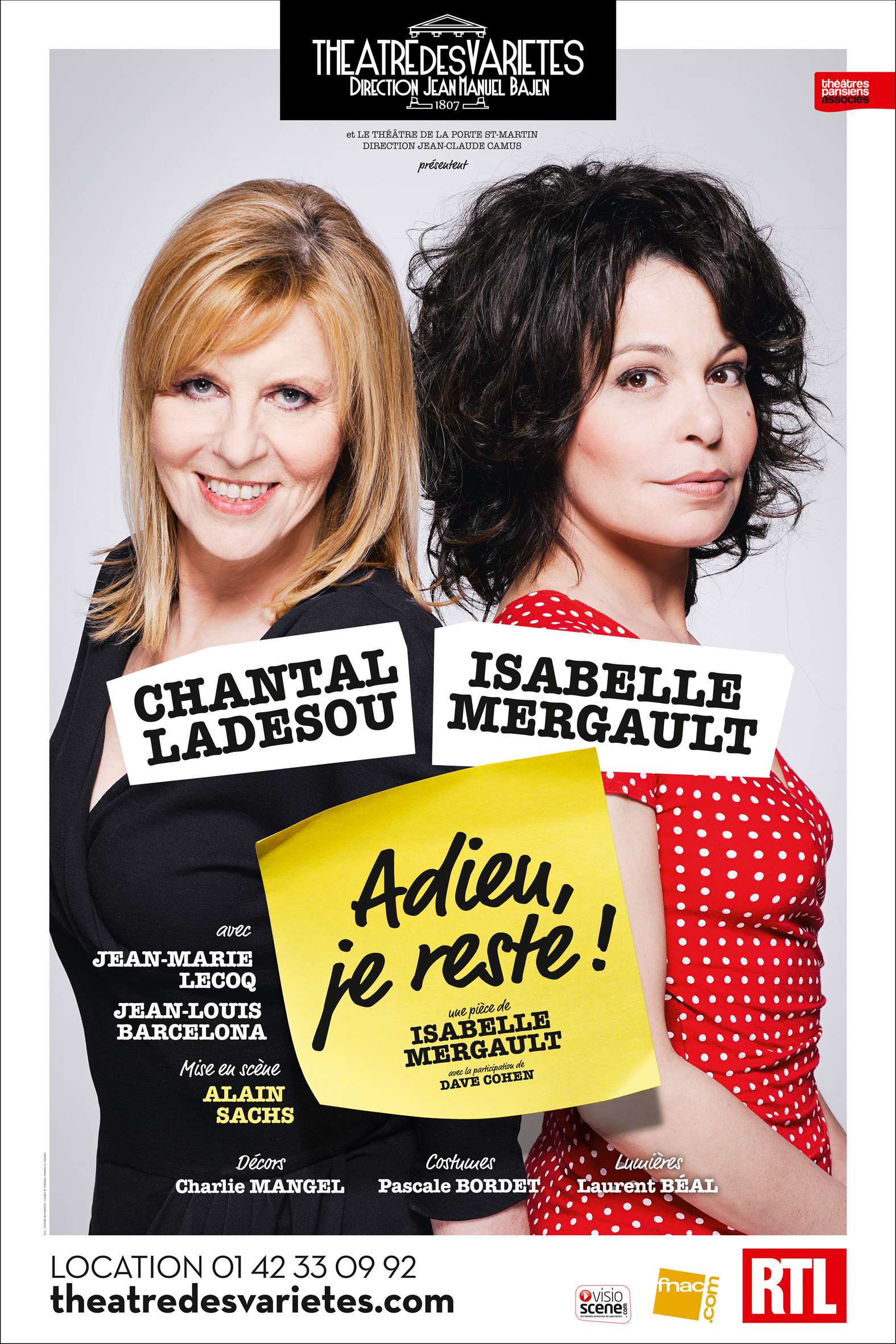 Adieu, je reste! — Théâtre des Variétés